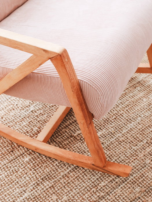 Atelier Del Sofa Nini Sallanan - Silla Alada de Terciopelo Rosa